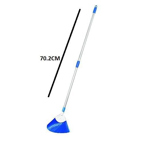 Cello Kleeno Cobweb Brush with Telescopic Rod | Extendable Broom featuring Long Stainless Steel Handle for Fan, Ceiling, and Roof Cleaning | Soft Bristles for Gentle yet Effective Dusting |Blue