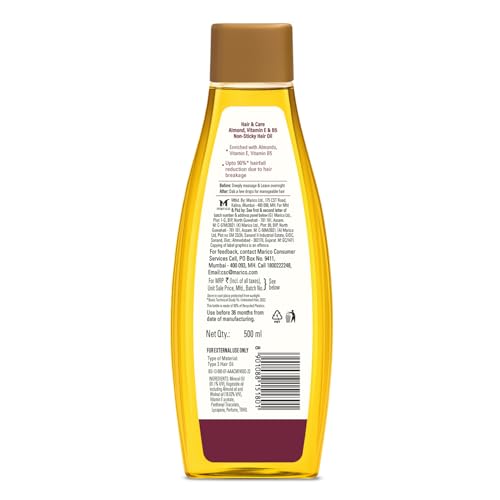 Hair & Care with Almond, Non-Sticky Hair Oil, 500ml