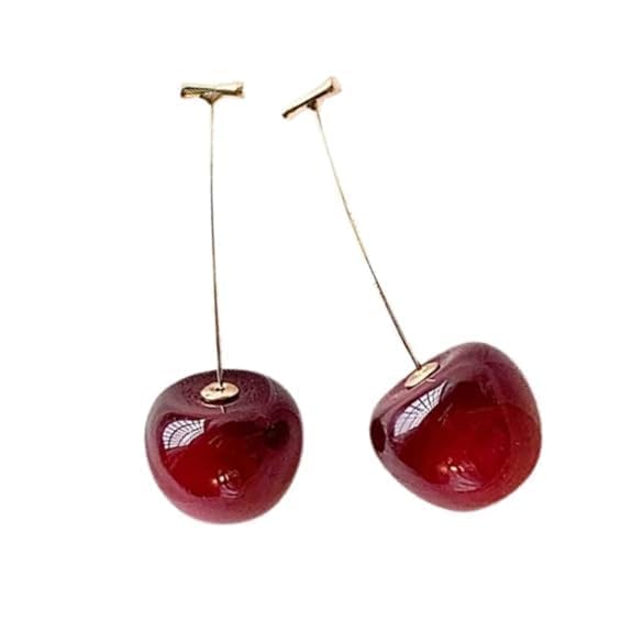 AVIGHNA's Trendy Round Korean Red Cherry Gold Plated Stem Dangle Earrings and these earrings offer a perfect blend of whimsy and sophistication. Whether for everyday wear or special occasions, these earrings will brighten your style with a pop of color an