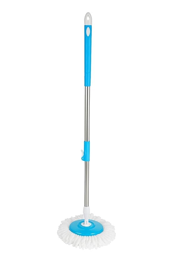 Mop Stick Rod Only with Free Microfiber Refill | Adjustable Stainless Steel Spin Mop Rod | Pocha Stick for Floor Cleaning Home & Office