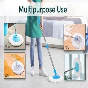 KDJA Spin Mop Stick for Floor Cleaning Without Bucket with Extendable Handle Rod Replace Old Pocha with Easy Mopping Cleaner for Mop & Home, Kitchen ||