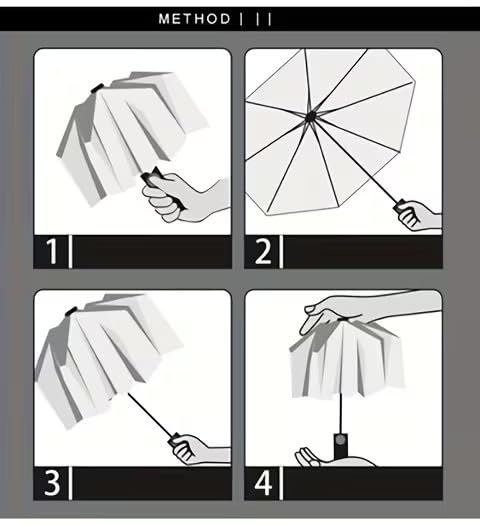 SOUKIO Umbrella, UV Big Size Umbrella for Sun Protection Rain Windproof Strong large 3 fold for men women kids boys girls Perfect small & stylish Windproof & Compact (Black)