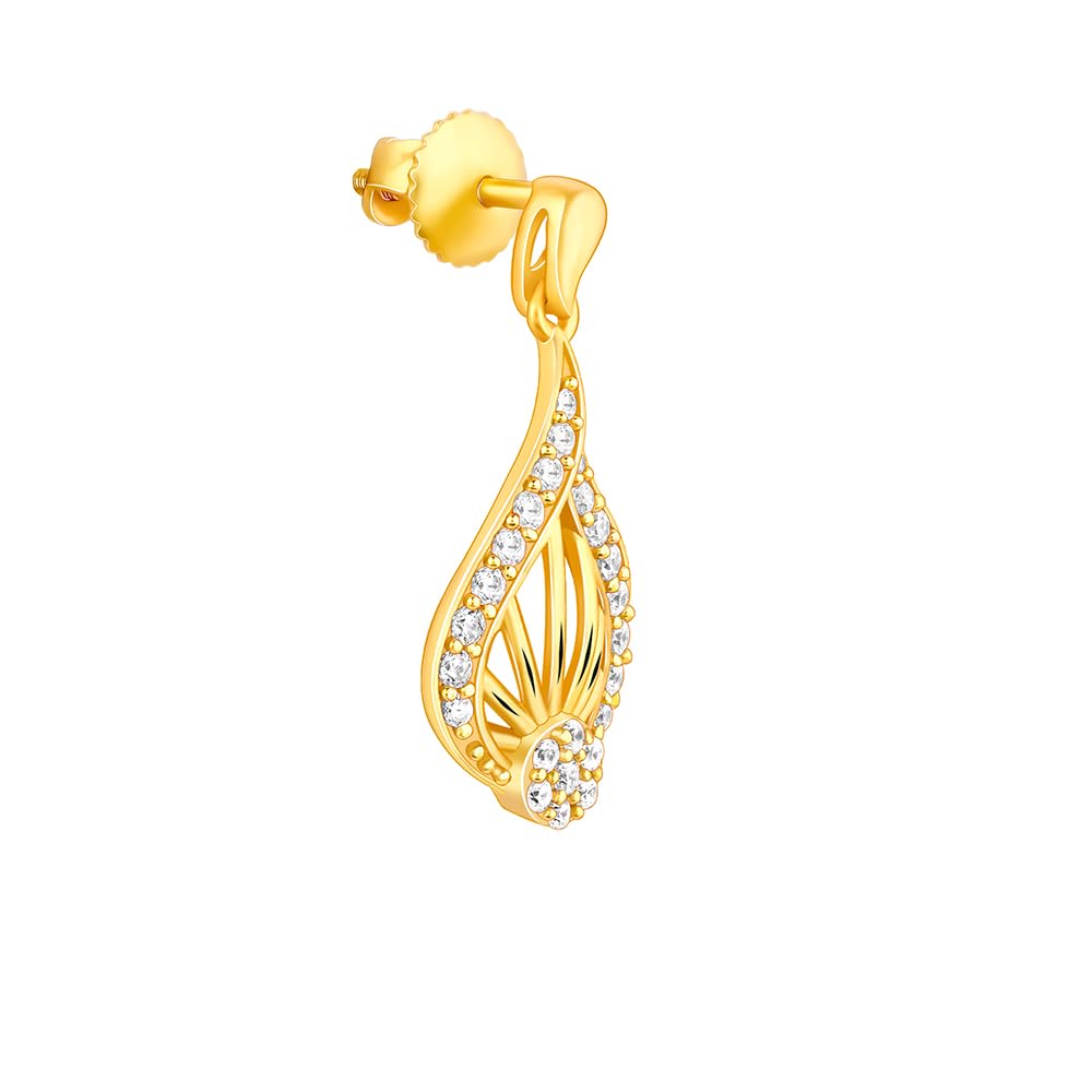 GIVA 925 Silver Golden Glint Earrings| Drops to Gift Women & Girls | With Certificate of Authenticity and 925 Stamp | 6 Months Warranty*