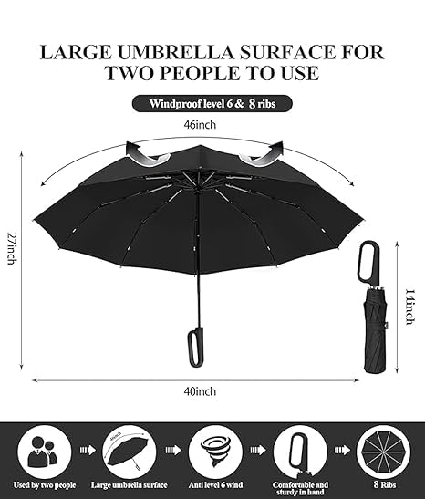 Danzera UV Travel Mini Folding Ultra Compact pastel Umbrella with Case, Manual Open 9 Ribs Lightweight Portable, Small Sun & Rain Pocket Umbrella for Men and Women- Use in Rain & Summer (Black)