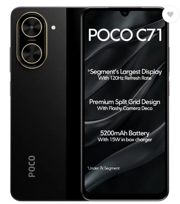 POCO C71, Power Black (6GB, 128GB)