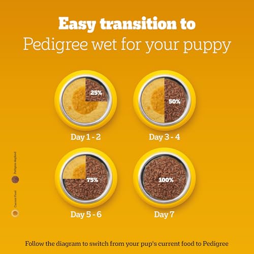 Pedigree Puppy Wet Dog Food, Chicken Chunks in Gravy, 130 g (Pack of 12), Complete & Balanced Meal for Puppies