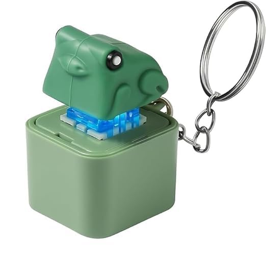 GIGGLE TREE WONDER NEST Frog Sound Keychain – CUTE & FUNNY Croaking Battery Frog Key Ring for Kids, Bags, Car Keys, Gifting | Portable Funny Animal Toy Keychain