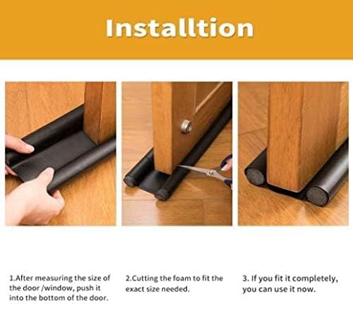 VOOY Door Bottom Sealing Strip Guard for Home | (39 inches, Pack of 3) | Door Stoppers | Door Seal | Door Closers | Sound-Proof Reduce Noise Energy Saving Weather Stripping | Waterproof (3)