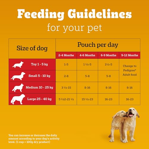 Pedigree Puppy Wet Dog Food, Chicken Chunks in Gravy, 130 g (Pack of 12), Complete & Balanced Meal for Puppies