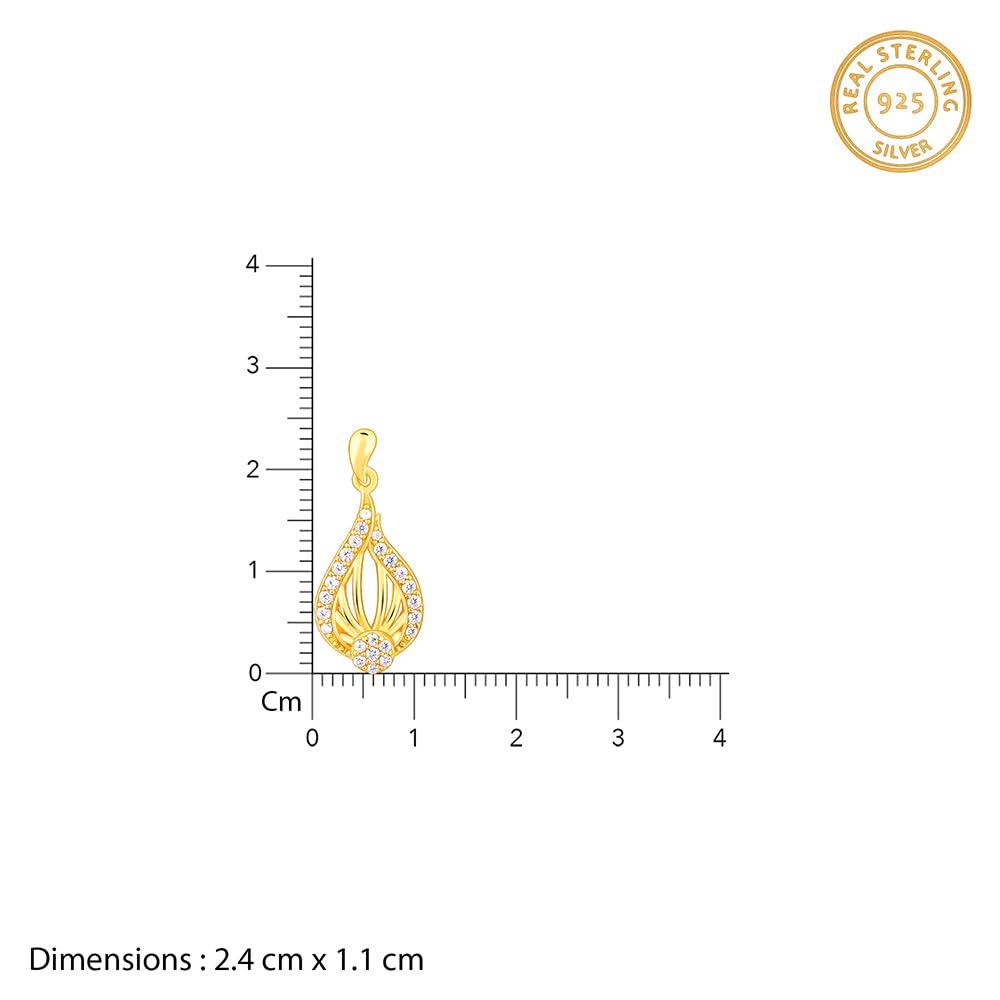 GIVA 925 Silver Golden Glint Earrings| Drops to Gift Women & Girls | With Certificate of Authenticity and 925 Stamp | 6 Months Warranty*