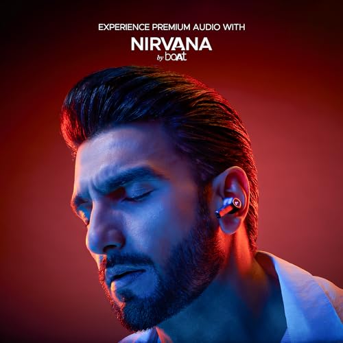 Boat Nirvana Ion, 120HRS Battery, Crystal Bionic Sound w/Dual EQ Modes, 4Mics ENx, App Support, Low Latency, IPX4, v.5.2 Bluetooth Earbuds, TWS Ear Buds Wireless Earphones with mic (Charcoal Black)