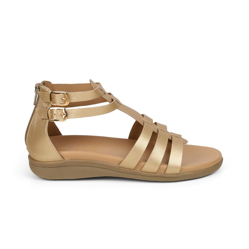 tresmode JAG Gold Women's Casual Platform Flats in Size 6 UK / 39 EU