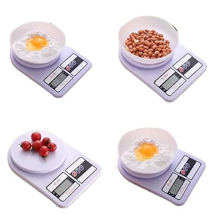 Viblizz Digital Kitchen Weighing Scale 10kg | Electronic Food Weight Machine for Home & Kitchen | High Precision SF-400 Scale for Diet, Baking & Cooking | Multipurpose Weight Balance, White