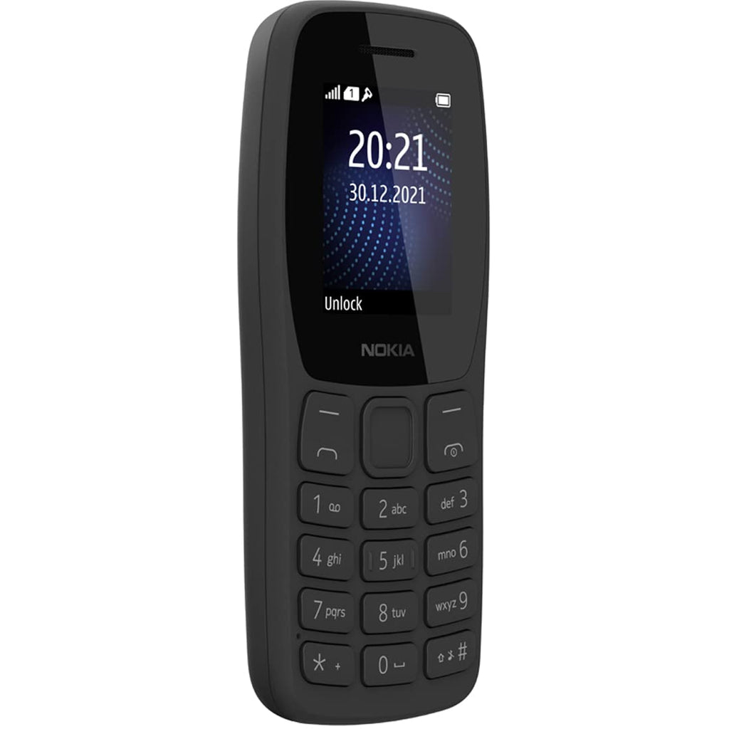 Nokia 105 Classic | Single SIM Keypad Phone with Built-in UPI Payments, Long-Lasting Battery, Wireless FM Radio, Without Charger| 1 Year Replacement Guarantee | Charcoal