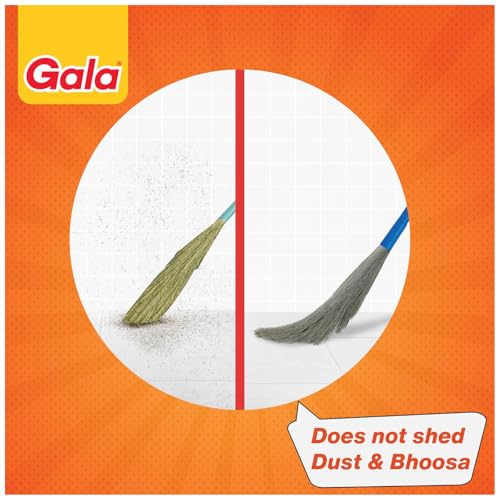 Gala No Dust Broom 2 in 1 with Extendable Handle for Ceiling and Floor Cleaning, Long Handle Jhadu