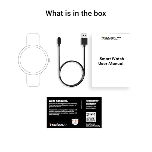 Fire‑Boltt Phoenix Pro Round Smart Watch 1.39″ Display with Bluetooth Calling, AI Voice Assistant,SpO2 & Heart Rate Monitor, 120+ Sports Modes,IP67 Waterproof Metal Smart Watch for Men & Women - Black