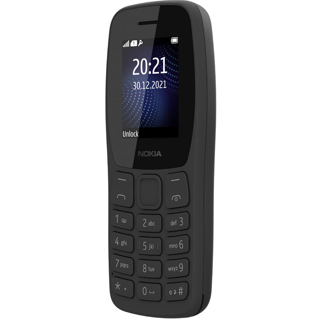 Nokia 105 Classic | Single SIM Keypad Phone with Built-in UPI Payments, Long-Lasting Battery, Wireless FM Radio, Without Charger| 1 Year Replacement Guarantee | Charcoal