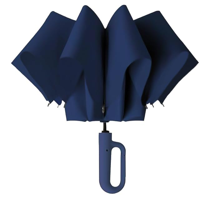 Zemic UV Umbrella for Sun & Rain – Auto Open/Close | Windproof | Travel-Friendly | SPF 50+ Coated (Navyblue)