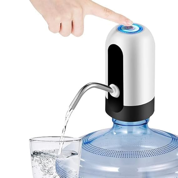 Sparklevipe Electric Water & Oil Dispenser Pump for 20 Litre Bottle | USB Rechargeable Automatic Water Can Dispenser Pump with Tap for Home, Kitchen | Portable Drinking Water Pump