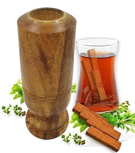 Vijaysar Ki Lakdi Ka Glass 100ml | Ayurvedic Wooden Tumbler for Sugar Balance, Digestion & Wellness | Natural Bija Wood Glass for Detox Water | Handmade Durable No Chemicals No Side Effects