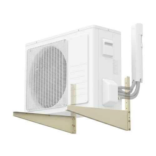 BonKaso Heavy Duty AC Stand for Outdoor Unit | Mild Steel Rust Proof Wall Mount Bracket with Powder Coated Finish | Supports Up to 200kg | AC Outdoor Unit Stand with Fasteners | Pack of 1