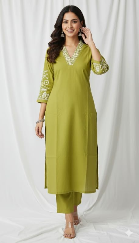 Cotton Kurta Bottom Set for Women | Stylish Kurta Set
