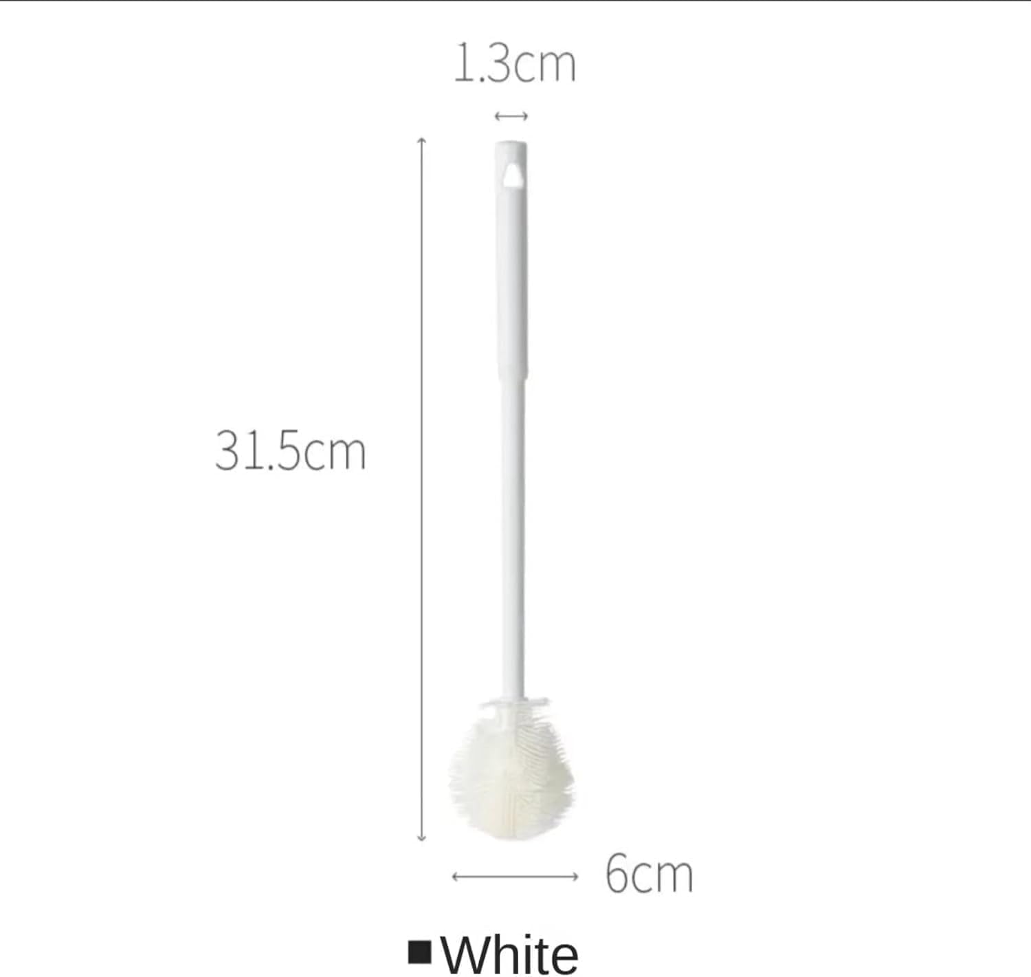 Silicone Bottle Cleaning Brush, 360 Degree Rotational, Flexible Soft Bristle, Long Handle Cleaning Brush for Jar, Cup, Glass Mug Container and Kitchenware (29 × 5.5 × 1cm) (1)