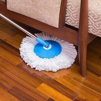 Mop Stick Rod Only with Free Microfiber Refill | Adjustable Stainless Steel Spin Mop Rod | Pocha Stick for Floor Cleaning Home & Office