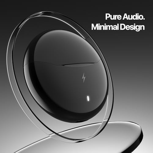 Fire-Boltt Aero TWS Earbuds Custom EQ, Wireless Bluetooth 5.4, Music & App Support, 50H Playtime, Fast Charging Case, 50ms Low Latency for Gaming, Touch Controls, IPX4 Waterproof, Clear Calls - Black