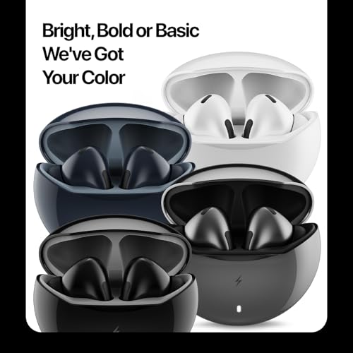 Fire-Boltt Aero TWS Earbuds Custom EQ, Wireless Bluetooth 5.4, Music & App Support, 50H Playtime, Fast Charging Case, 50ms Low Latency for Gaming, Touch Controls, IPX4 Waterproof, Clear Calls - Black