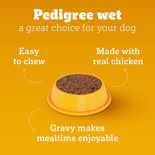 Pedigree Puppy Wet Dog Food, Chicken Chunks in Gravy, 130 g (Pack of 12), Complete & Balanced Meal for Puppies