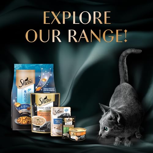 Sheba Rich Premium Adult (1+ Years) Wet Cat Food, Fish with Sasami Flavour, 35 g Pouch (Pack of 12), High-moisture wet food for healthy hydration