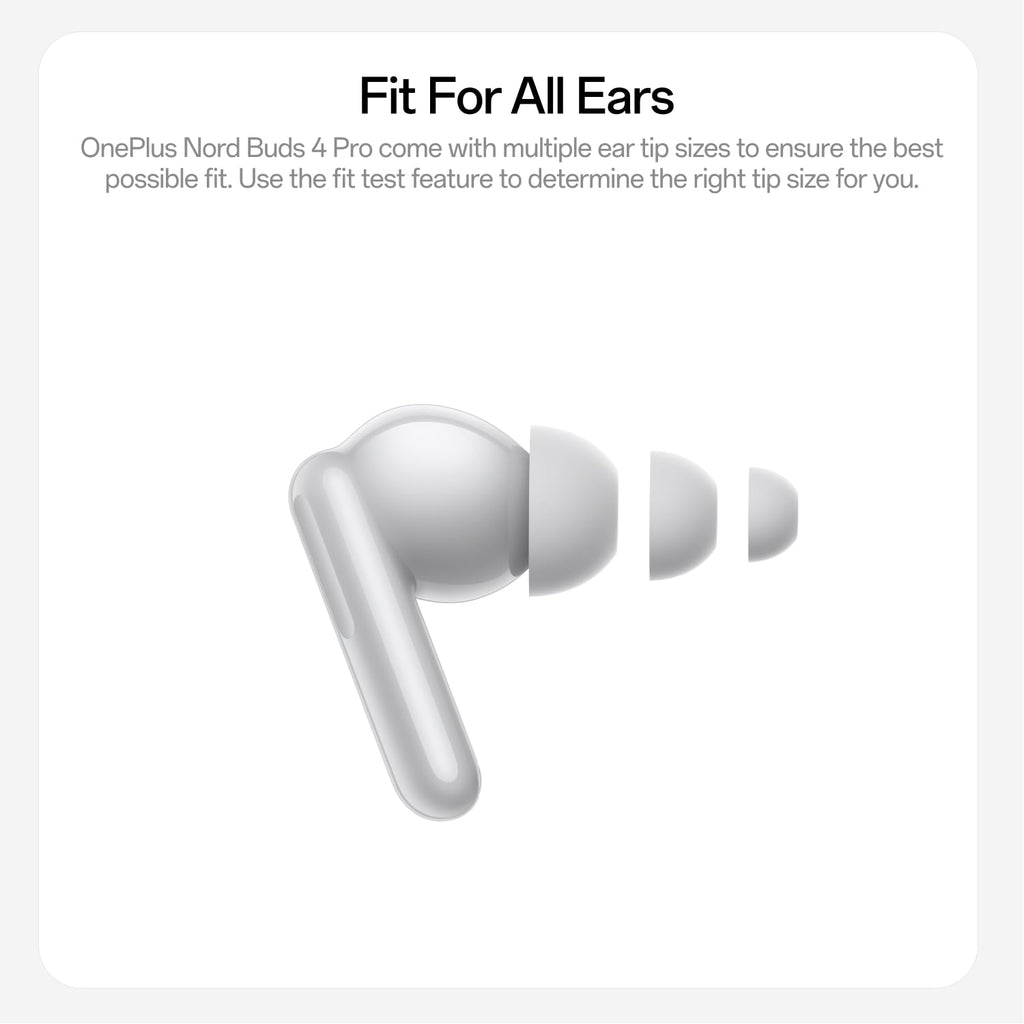 OnePlus Nord Buds 4 Pro TWS Earbuds, Upto 55dB Real-time ANC, Adaptive Mode, 12mm Titanium-Coated Driver, Spatial Audio, Upto 54hrs Playback, Dual-Device connectivity, 47ms Low Latency, Raven Black