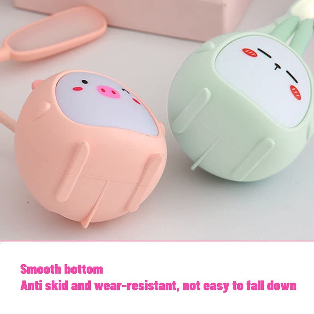MoonlitDreams Rechargeable USB Warm Light LED Children Eye Protection Desk Lamps for Study Table Work from Home Yellow Color Light, Plastic, Cute Kids Lamp Pack of 1