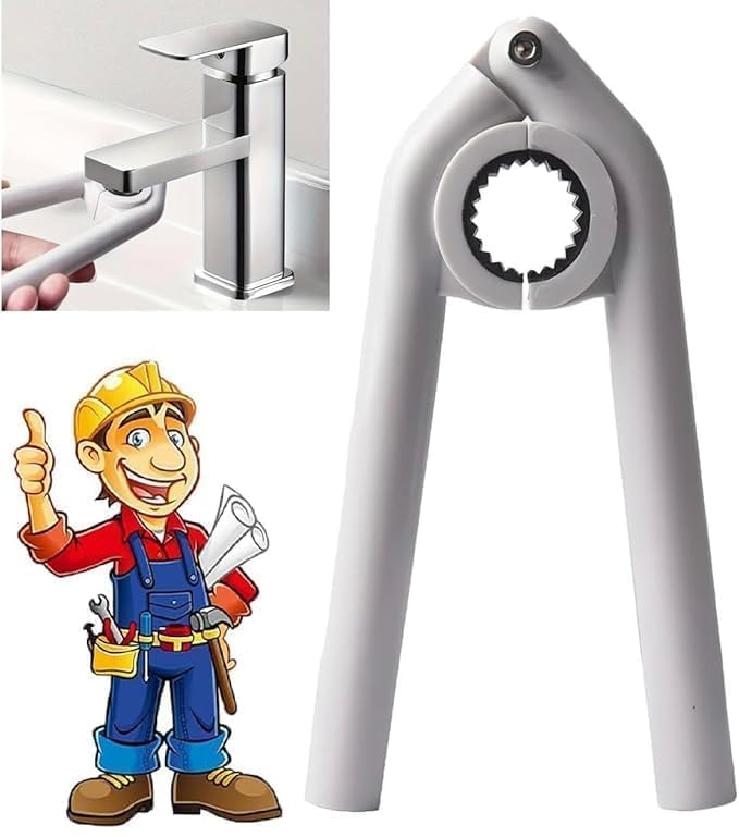 CHEALPANI Anti Slip Plumbing Repair Wrench Tool for Kitchen Bathroom Universal Tap Faucet Opener Spanner Plastic Sink Wrench for Tap Installation Easy Faucet Aerator Repair Tool for Home Plumbing
