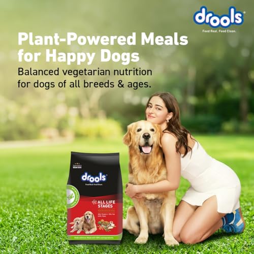 Drools Dry Dog Food All Life Stages 10kg | 100% Vegetarian Flavour | Supports Digestive Health | Strong Bones & Teeth | Boosts Immunity | Healthy Skin & Shiny Coat