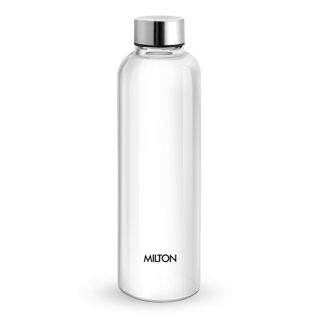 MILTON Costa 1000 Pet water bottle 1 ltr with Stainless Steel Lid, Leak proof, BPA Free, Reusable Water bottle for fridge, Office, School