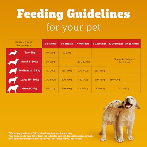 Pedigree Puppy Dry Dog Food, Chicken & Milk, 3 kg, Contains 37 Essential Nutrients, 100% Complete & Balanced Food for Puppies
