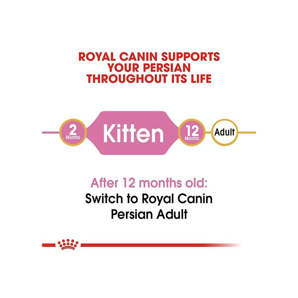 Royal Canin Persian Kitten Food, Dry Food, Supports Healthy Growth & Long Hair, Digestive Health, and Immunity System, 1 Kg