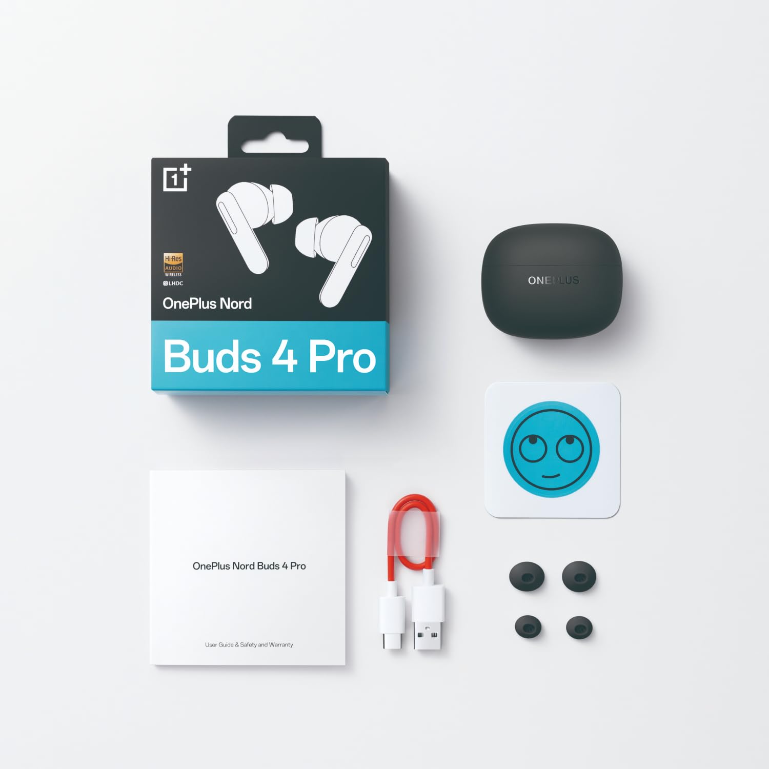 OnePlus Nord Buds 4 Pro TWS Earbuds, Upto 55dB Real-time ANC, Adaptive Mode, 12mm Titanium-Coated Driver, Spatial Audio, Upto 54hrs Playback, Dual-Device connectivity, 47ms Low Latency, Raven Black