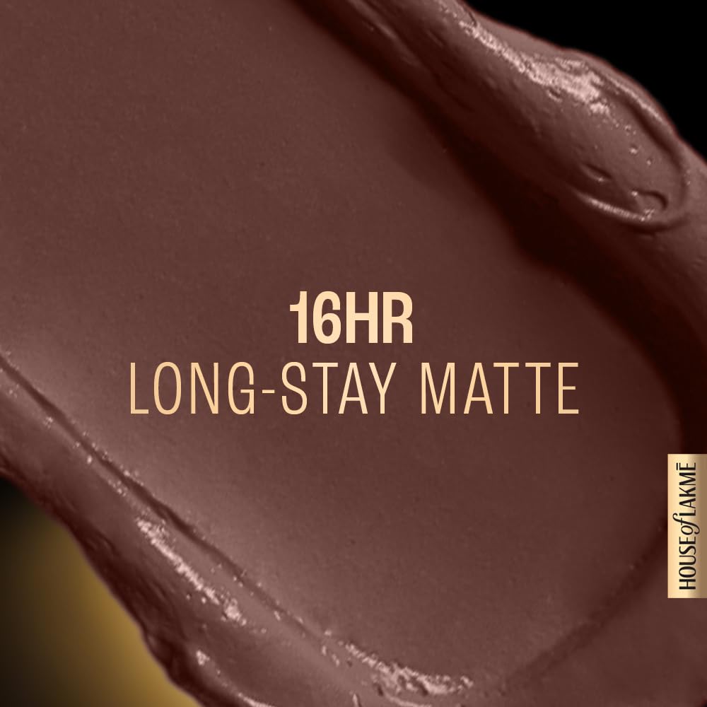 Lakme Forever Matte Liquid Lip Colour, Brown Espresso, 5.6 ml