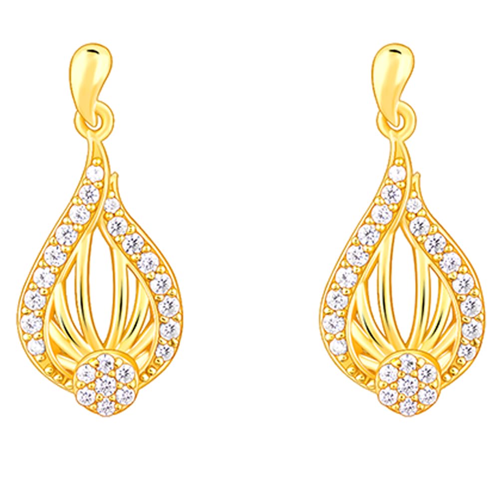 GIVA 925 Silver Golden Glint Earrings| Drops to Gift Women & Girls | With Certificate of Authenticity and 925 Stamp | 6 Months Warranty*