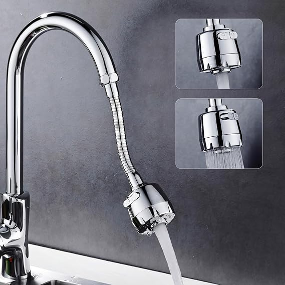 ALTURAS Kitchen Tap Extender, 360° Rotating Faucet Extension for Kitchen Sink & Basin, Adjustable Water Flow