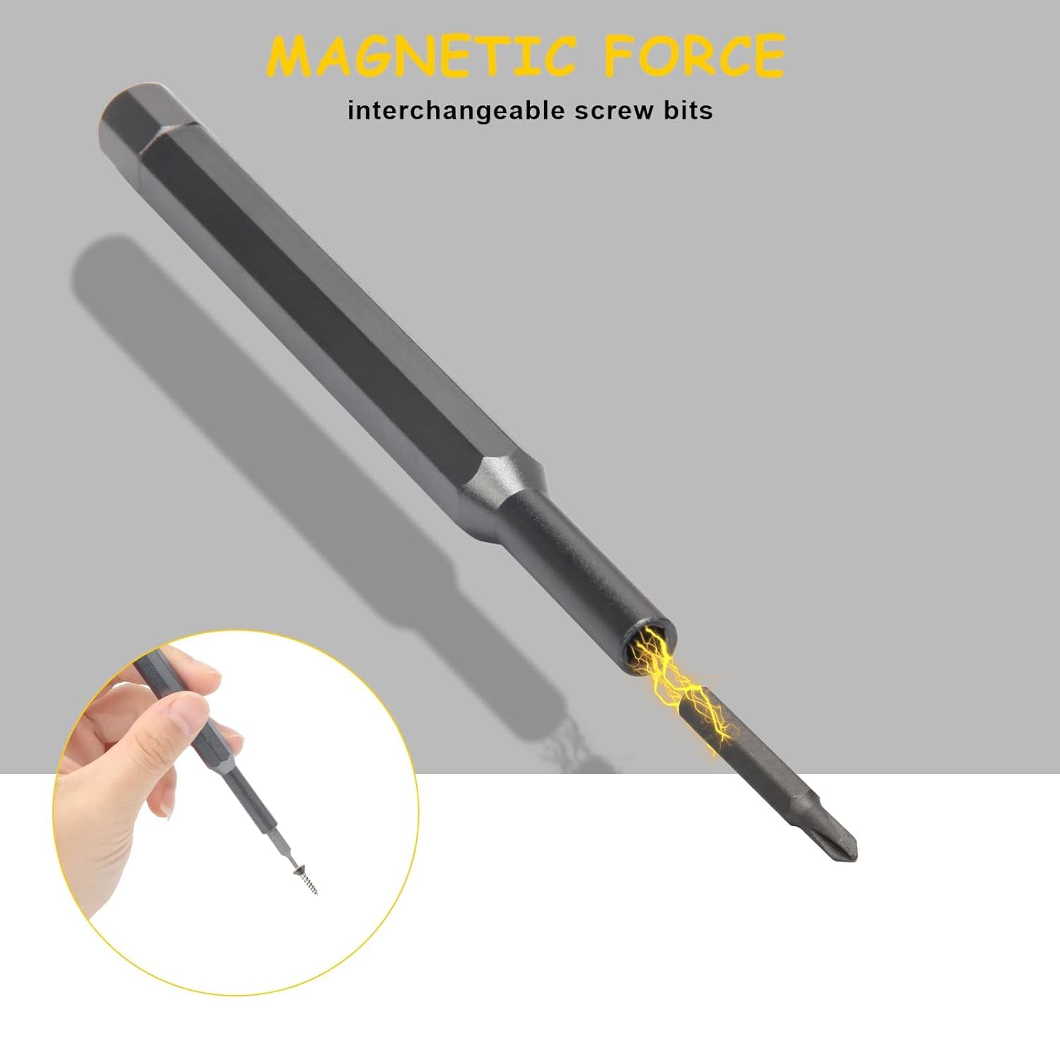 AMENDAS 24 in 1 Mini Screwdriver Set with Case, Small Flathead Magnetic Screwdriver Kit for Electronics, PC, Watches, Glasses, Phones, Jewelry, Black