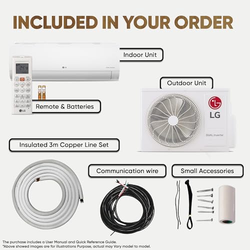 LG 1.5 Ton 3 Star, Hot & Cold AC for All Season, DUAL Inverter Split AC (Copper, Convertible 5-in-1, VIRAAT Mode, 4 Way Air Swing, HD Filter with Anti-Virus Protection, US-H19BNXE, White)