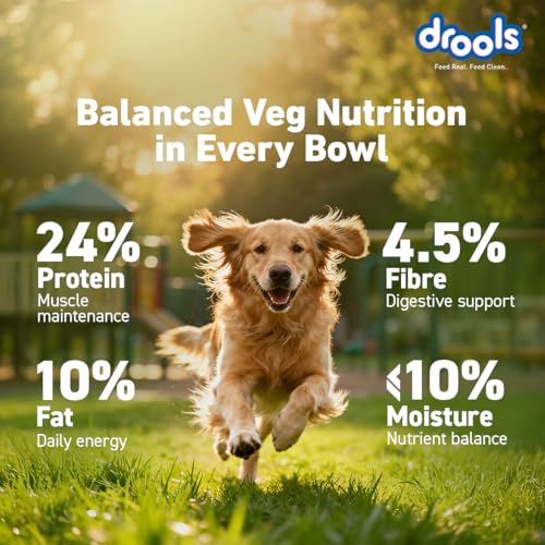 Drools Dry Dog Food All Life Stages 10kg | 100% Vegetarian Flavour | Supports Digestive Health | Strong Bones & Teeth | Boosts Immunity | Healthy Skin & Shiny Coat
