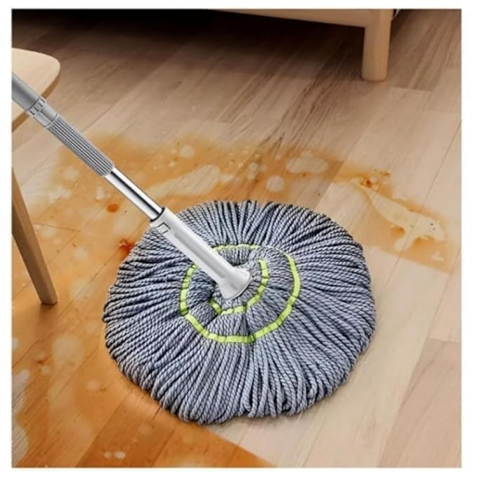 Premium Microfiber Floor Cleaning Mop | 360° Spin Twist Mop with Adjustable Handle | Super Absorbent Cotton Head for Wet & Dry Cleaning NN1NN