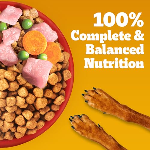 Pedigree Adult Dry Dog Food, Meat & Rice, 3 kg, Contains 37 Essential Nutrients, 100% Complete & Balanced Food for Adult Dogs