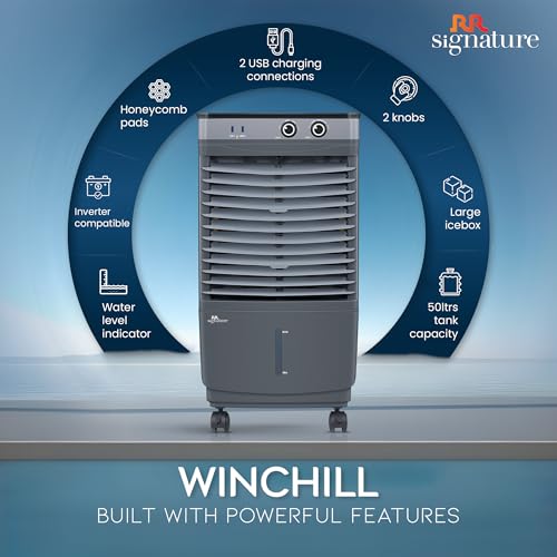 RR Signature WINCHILL CH Personal Air Cooler 50 LTR 【Dark Grey】