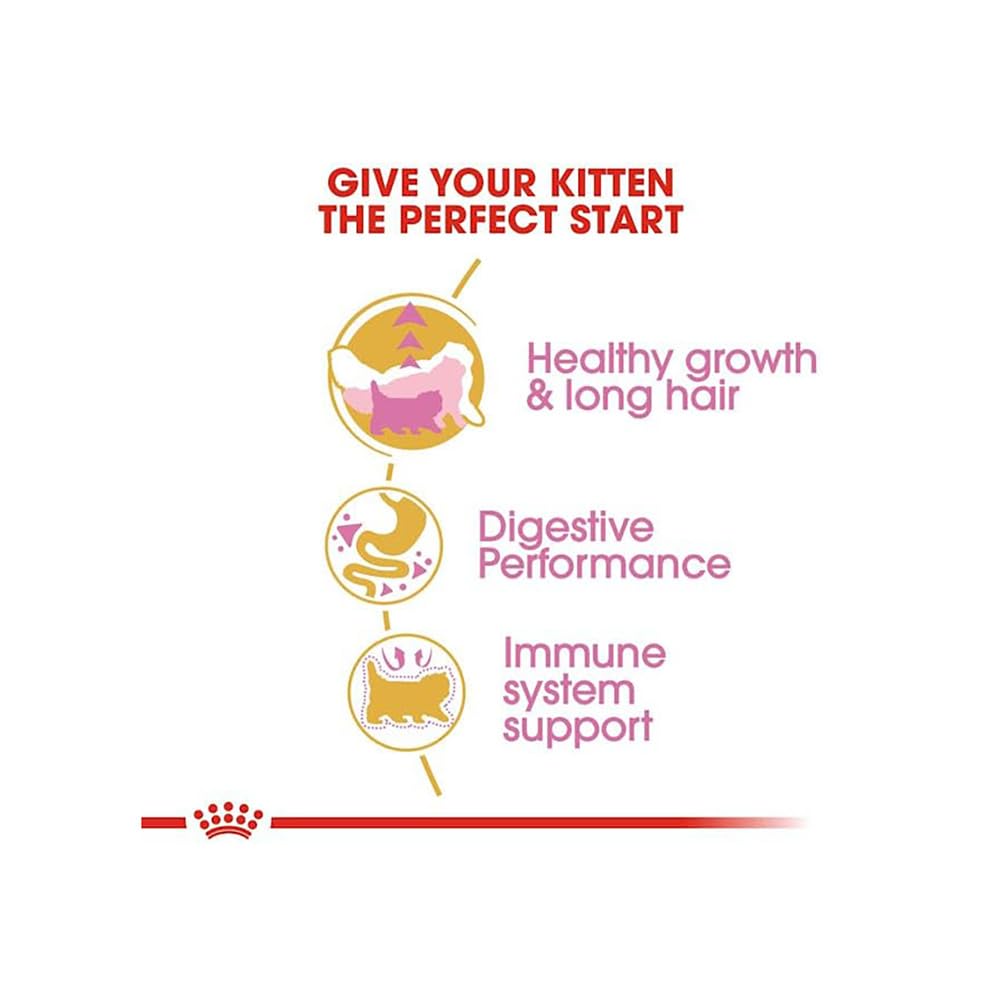 Royal Canin Persian Kitten Food, Dry Food, Supports Healthy Growth & Long Hair, Digestive Health, and Immunity System, 1 Kg